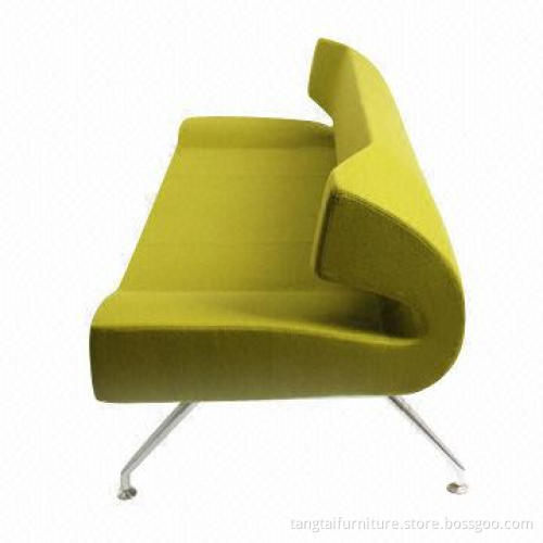 Elegant Sofa, Made of PU, Fabric, Cashmere and Chrome Frame, Sized 1,980 x 840 x 810mm